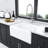 White Ceramic 24 Inch Sink - Apron Front, Elegant Touch For Kitchen & Laundry 24" Stain- Finish