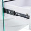 Bedside Table with Drawers Featuring MDF Veneer Top and Transparent Tempered Glass Sides