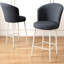 Ensemble de tabourets de bar modernes (6 pièces), anthracite et blanc | Cadre 100% métal durable, 15,8 po x 40,2 po x 39,4 po | Confortable dossier en mousse et dossier en mousse de 22 po. Idéal pour les comptoirs de cuisine et les bars à domicile