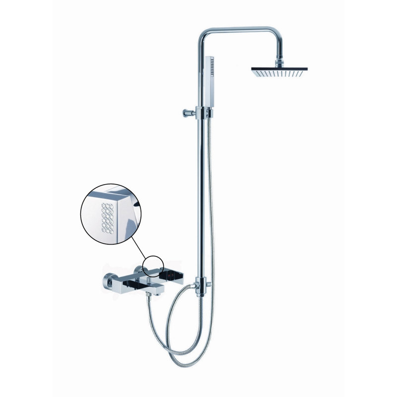 Robinet de douche Brick Chic, Nickel brossé