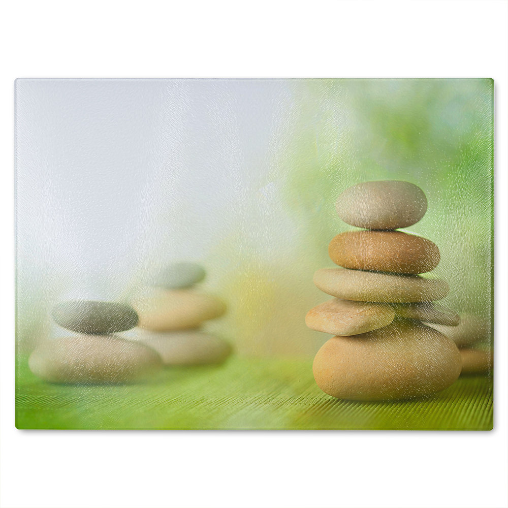 Rock Garden Designer Glass Chopping Board