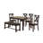 Donahue 6 - Person Four Leg Dining Set-446909171-528601973