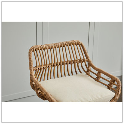 Ensemble de 2 tabourets de bar pivotants avec repose-pieds réglables avec repose-pieds pour la cuisine, la salle à manger, le salon, le bureau, 2 pièces / ensemble