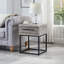Table de bout Celestial avec rangement contemporain avec base en métal durable et tiroir spacieux, pour les espaces de vie modernes.-849161302