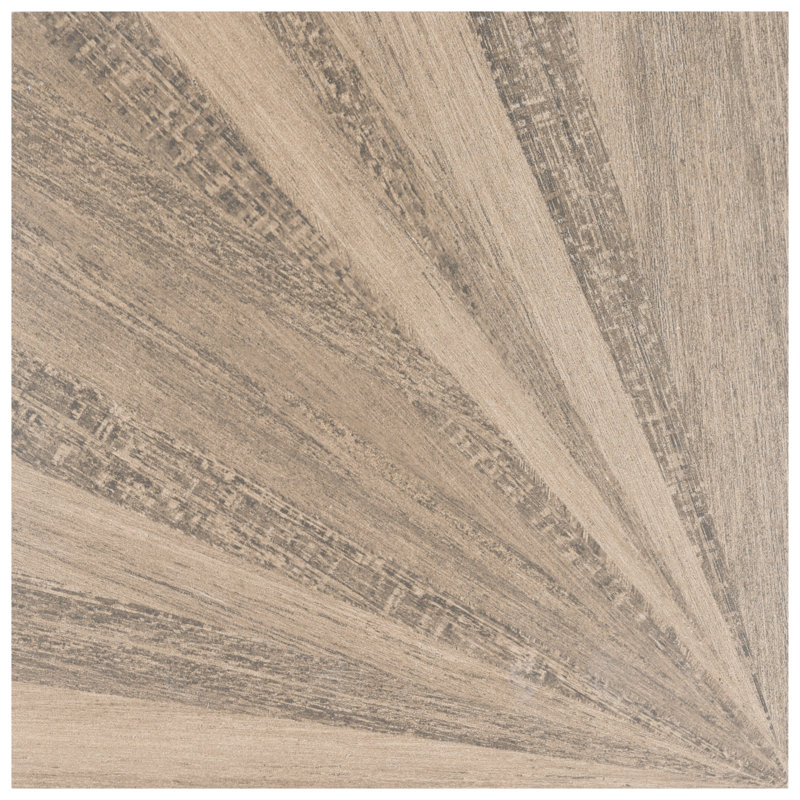 Komi Murlen 8" x 8" Straight Edge Porcelain Patterned Wall & Floor Tile, Brown