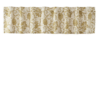 Gold Floral Window Valance