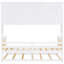 Lit de jour simple avec lit gigogne, armoire et tablette en blanc - Construction gigogne en bois-893604217-893604222
