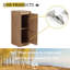 Meuble-lavabo autoportant avec lavabo en céramique et 1 petite armoire de rangement, porte à fermeture en douceur, emballage d'imitation, contreplaqué-133416527