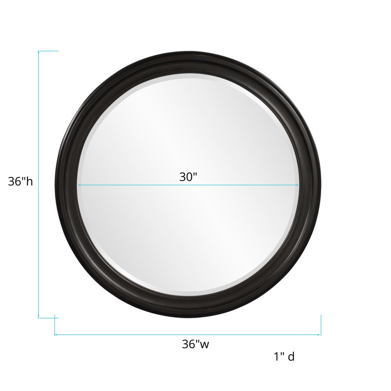 Miroir biseauté moderne et contemporain Talvi, Noir