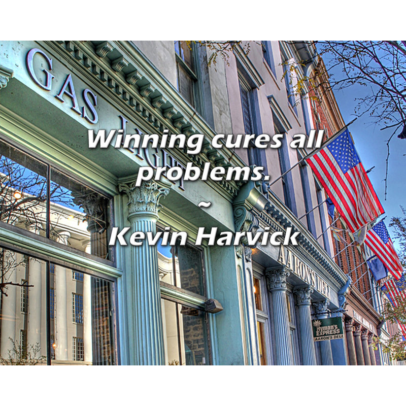 Kevin Harvick Quote: Winning cures all problems.