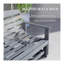Banc oscillant double en PEHD gris pour terrasse