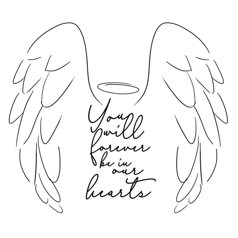 " Our Hearts Wings ", 12" H x 12" W  