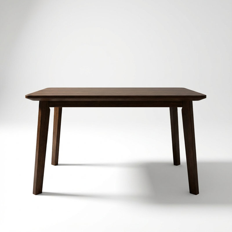 Table de salle à manger en bois massif au design minimaliste, null