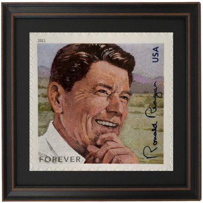 Ronald Reagan 11c Forever Stamp, Circa 2011 | Framed Print