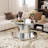 Double-Tier Round Mirror Coffee Table
