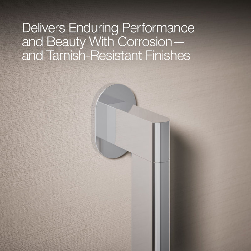 Belay Grab Bar, 1.75" H x 12" L, Polished Chrome