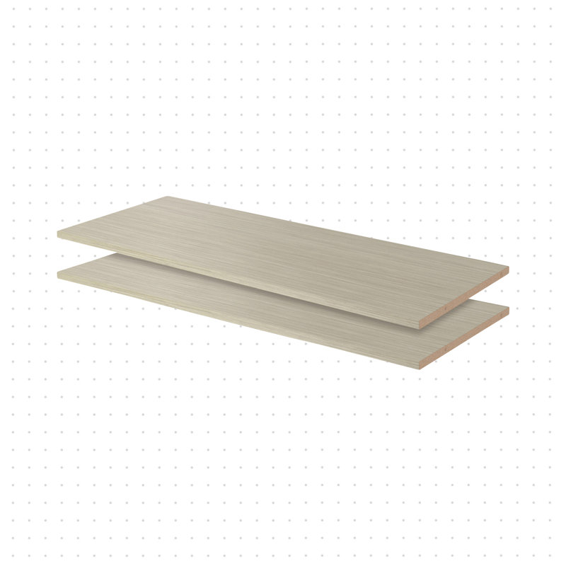 Tablettes l 35 po Grid, Gris patiné
