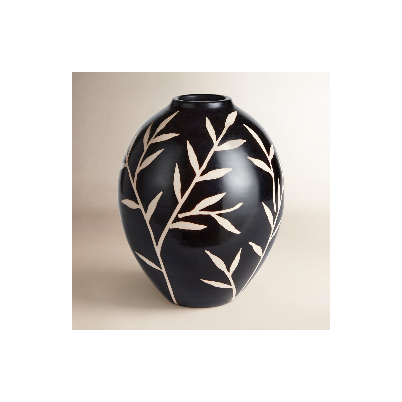 Orlova Handmade Terracotta Table Vase, 12" H x 9.75" W x 9.75" D