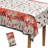 Halloween Tablecloth 54X108 Inch Zombie Red Handprint Footprint Plastic Table Cloth Happy Halloween Table Cover For Holiday Dinner Table Decorations Halloween Party Supplies