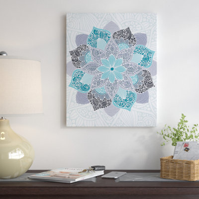 « petunia mandala », impression sur toile tendue