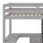 Multiple Functions Wood Loft Bed With L-Shaped Desk，Drawers, Cabinet And Storage Staircase-1771409397