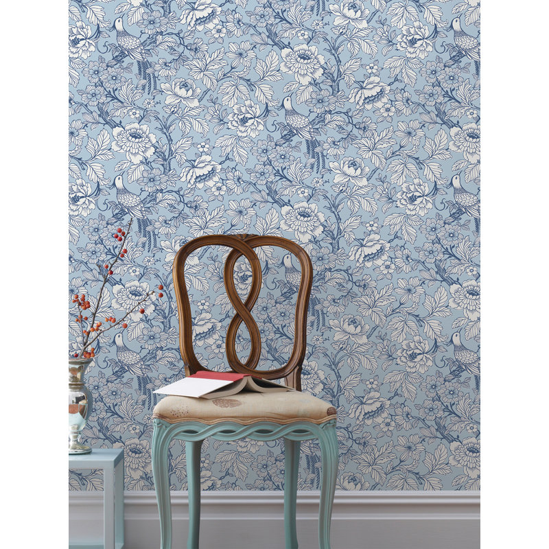 Rouleau de papier peint Hainesport, Bleu clair