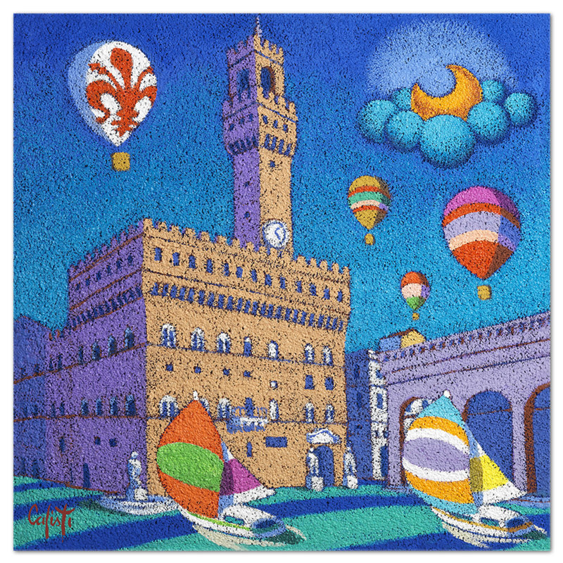 Florence by Stefano Calisti - Unframed Graphic Art on Glass, 65cm H x 65cm W