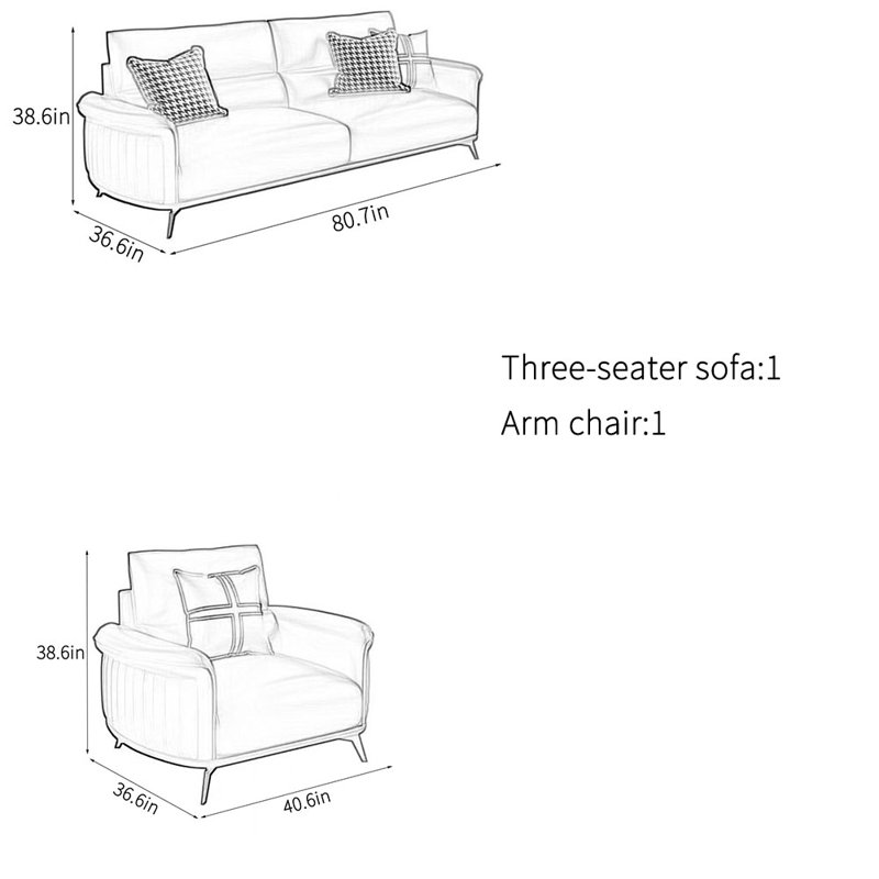 Simple modern office sofa office business set