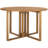 Keat Round Eucalyptus Folding Outdoor Dining Table With Umbrella Hole , 47.3'' in. W 47.3'' in. D