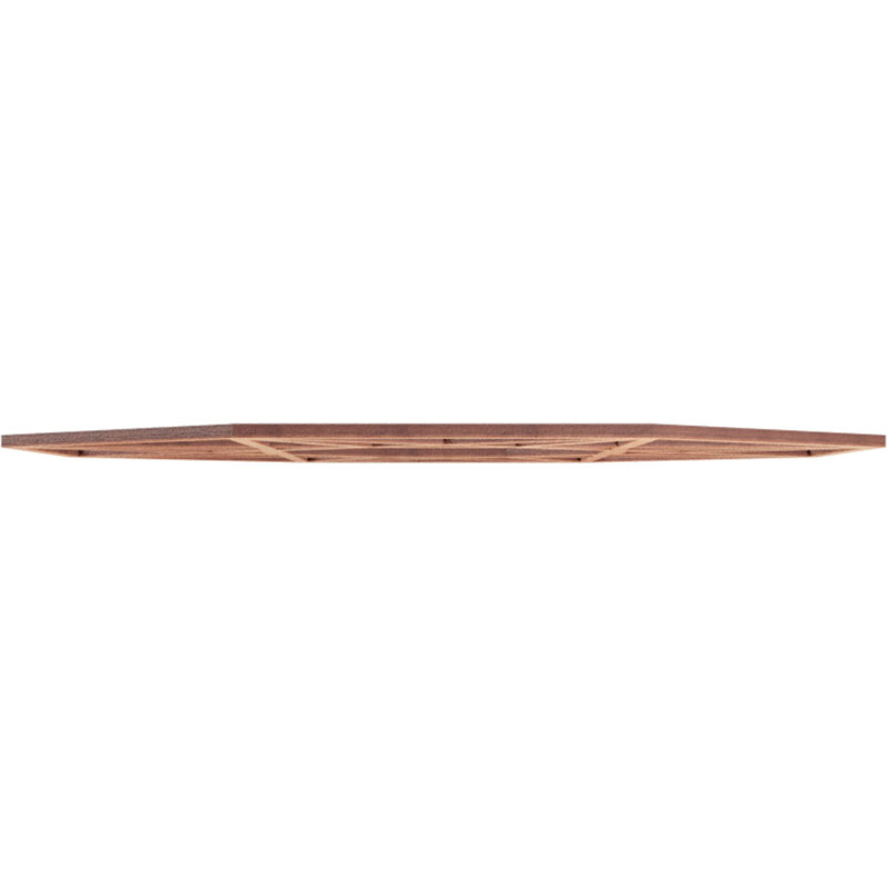 Cherry Wood Geometric Fretwork Ceiling Medallion, 18" Diameter