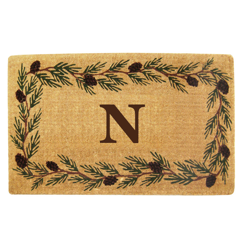 Tapis de porte antidérapant pour l'extérieur, N, L 22 po x L 36 po
