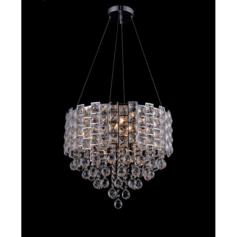 Luminaire suspendu en cristal 6 lumières Transitional