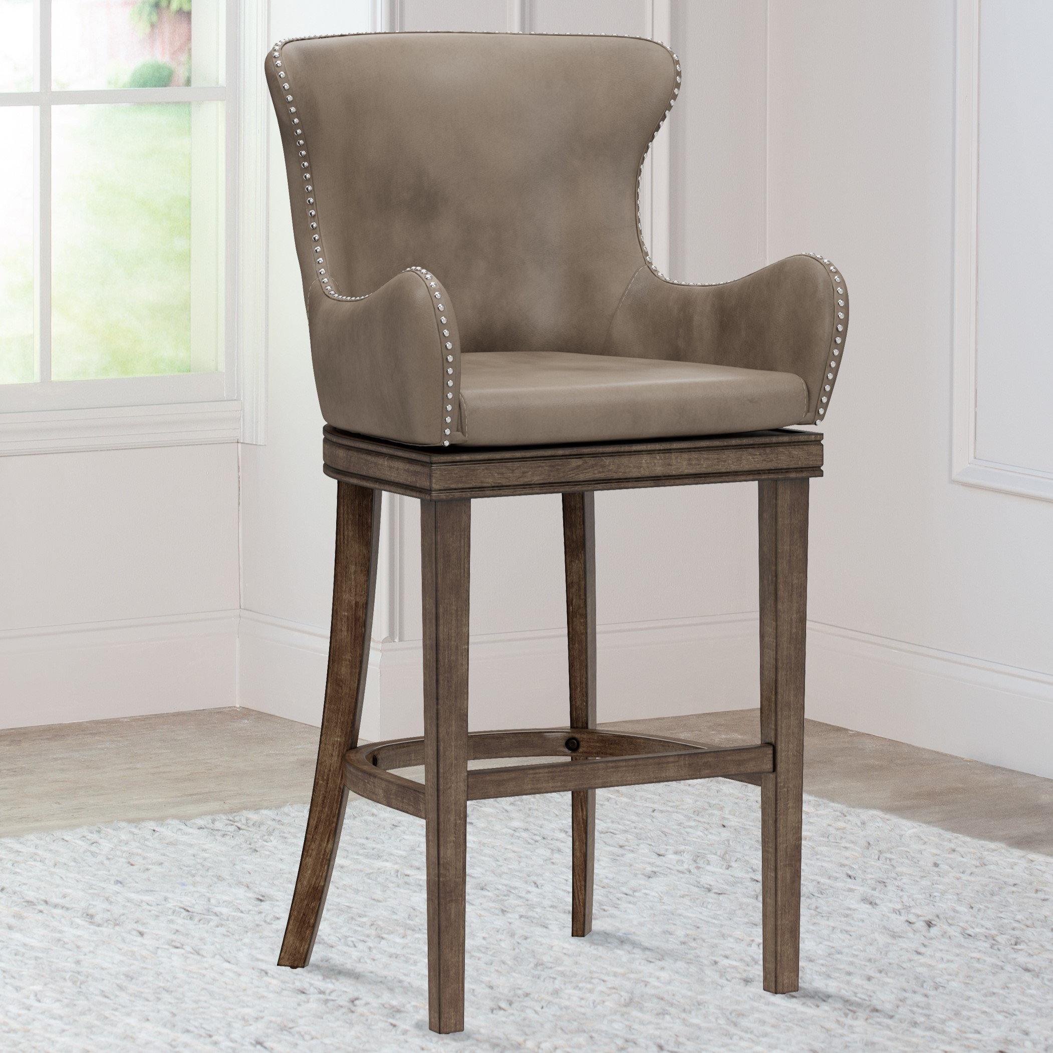 Steelside Conary Swivel Bar Counter Stool Reviews Wayfair