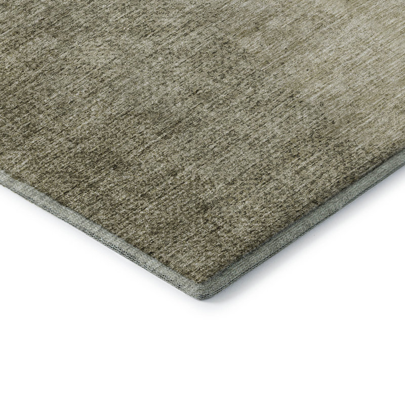Premium Machine Washable Prisco Brown Rug, Rectangle 2'6" x 3'10"