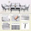 Ensemble de conversation pour 4 personnes avec coussins gris