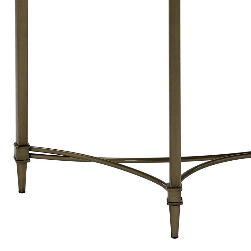 Console avec miroir, miroir et finition laiton antique