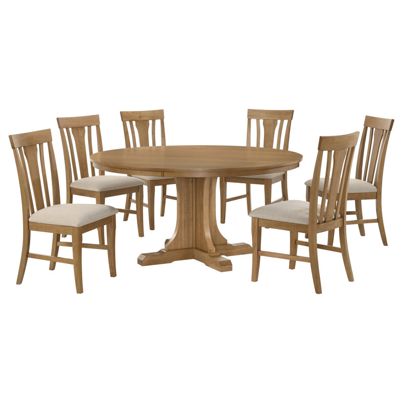 Romero 7-piece Dining Table Set, 7 Pieces: Table, 6 Chairs