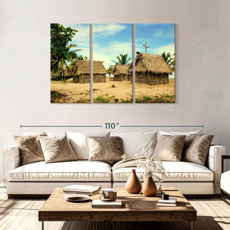 Alvord Garifuna Village Beach Huts, 48" H x 74" W