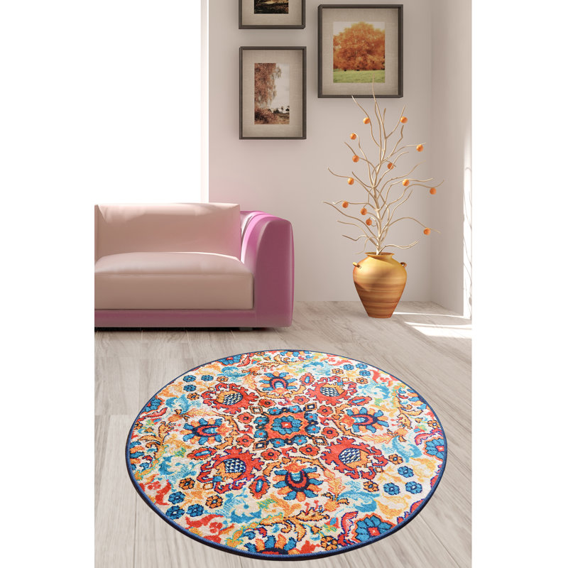 Bauder Oriental Shag Area Rug, Round 100cm