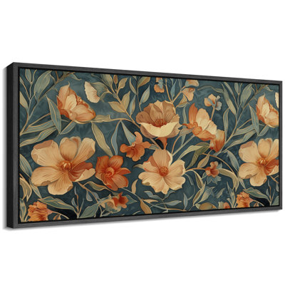 Rustic Floral " Floral Elegance Vintage Botanical Modern Art Calm Warm Extra Large Artwork Pictures "