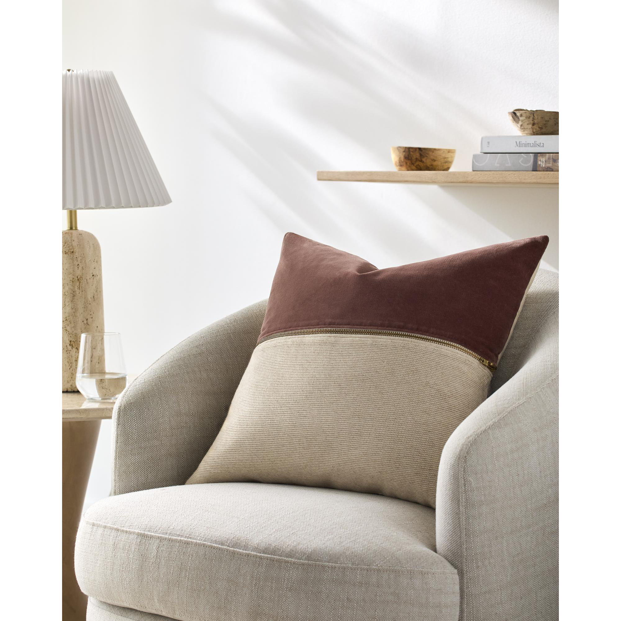 Galey Alix X Livabliss San Marco Accent Pillow, 20"H x 20"W, Brown, Polyester