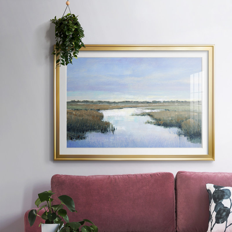 «Coastal Plains II», reproduction d'art encadrée, H 19 po x l 27 po x P 1,5 po, Or