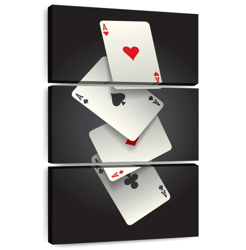 Senne Four Aces Cards, 32" H x 20" W