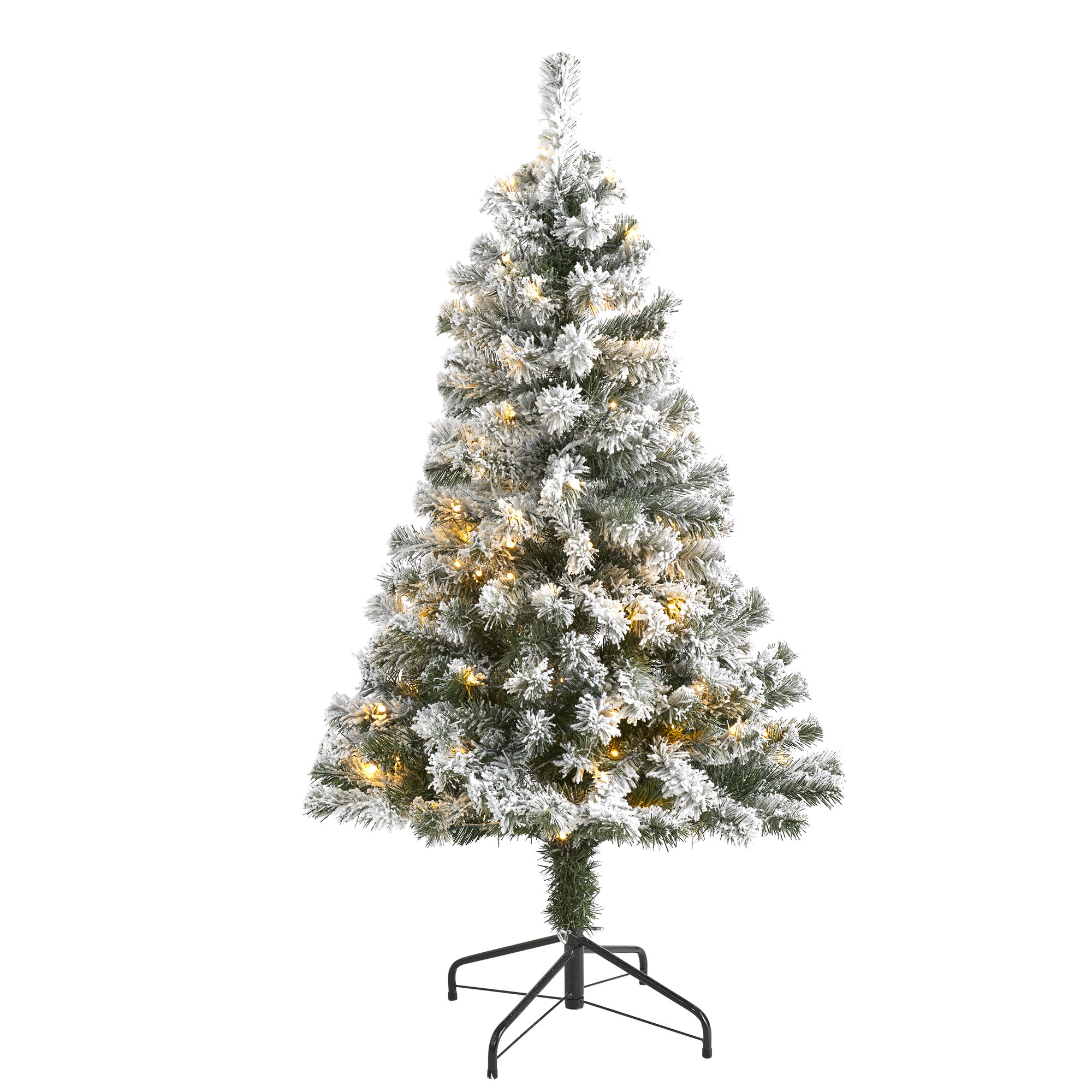 Lighted Artificial Fir Christmas Tree, 4' H