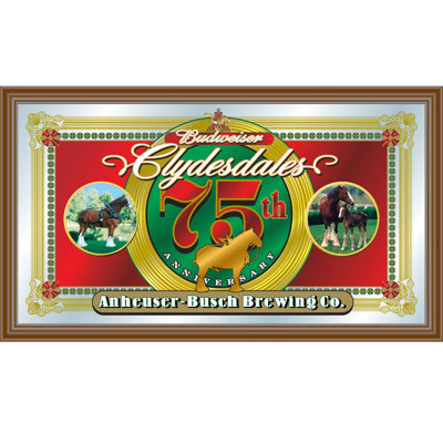 « clydesdales 75e mariage », affiche rétro encadré Budweiser