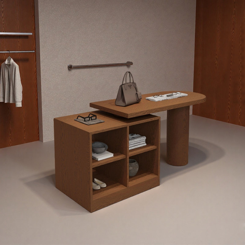 Présentoir de magasin de vêtements multifonctionnel, H 31,5 po x l 74,02 po x P 23,62 po