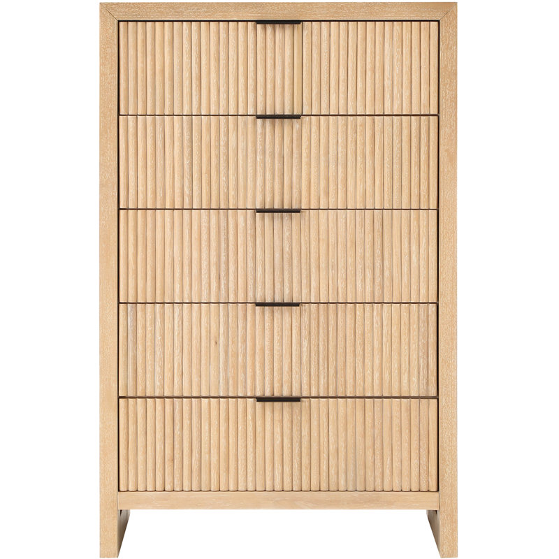 Commode 5 tiroirs Fairfax, Naturel