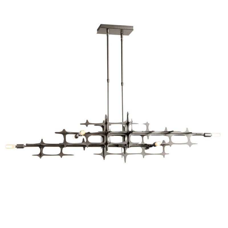 Grid 6 - Light Unique/Statement Geometric Chandelier, Gold, 39.8