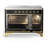 Majestic III Series 48 Inch Induction Range with 6 Induction Elements in Glossy Black (Brass Trim)-124828927-124828916
