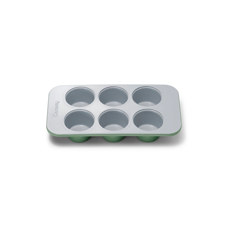 Caraway 6 Cup Muffin Pan, Cream, Sage